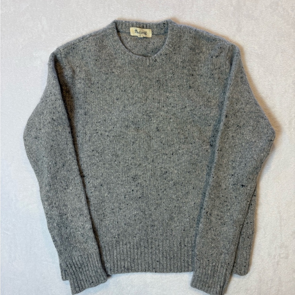 Madewell Gray Crew Neck Sweater merino wool/alpaca blend medium